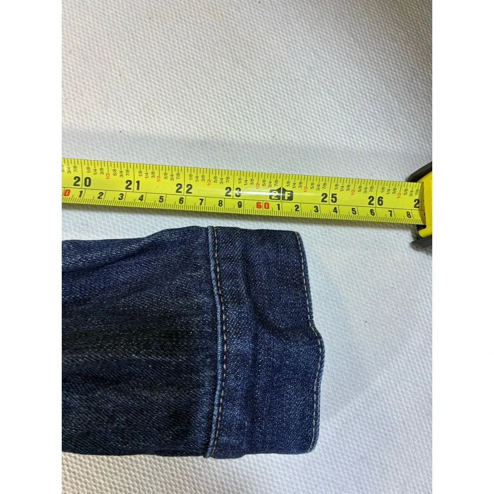 Levi's Premium Type 2 Trucker Jacket Denim‎ Dark Wash Blue Men's No Size Tag